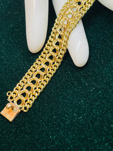 Gold Filled Wide Bracelet